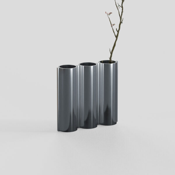 Decorative object, vase and candle from the Silo collection by Lambert et Fils